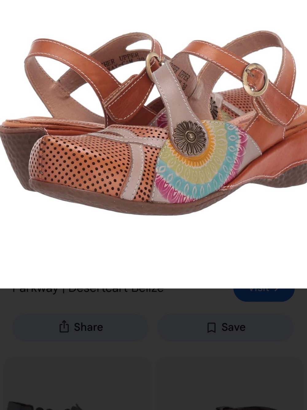 L’Artiste by Spring Step Parkway tan leather wedge Mary Jane’s size 39/9